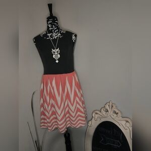 Xhilaration Gray and Orange Chevron Dress